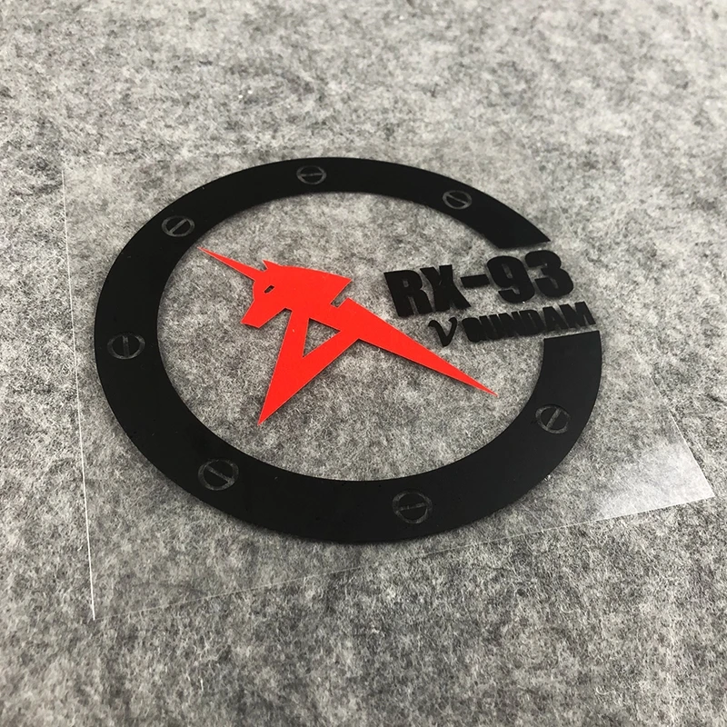 

1 шт. Gundam RX-93 набор наклеек с логотипом единорога (белый, черный, голографический), водонепроницаемые виниловые наклейки для декора автомобиля