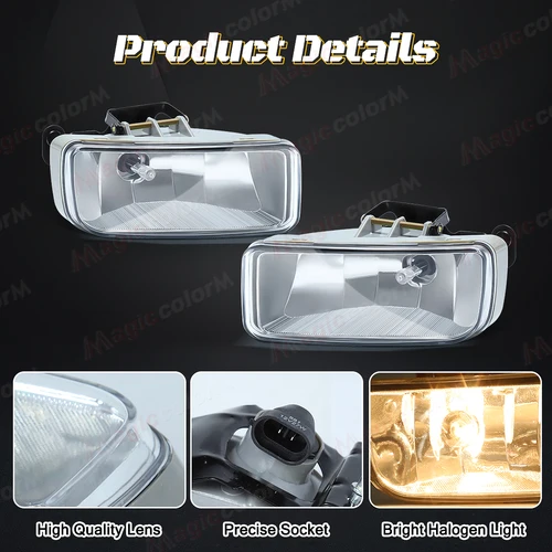 Imagen 2 del producto Para Chevy Silverado Tahoe Suburban 2007 2008 2009 2010 2011 2012 2013 2014 2015 faros antiniebla parachoques delantero de coche luces antiniebla halógenas 12V