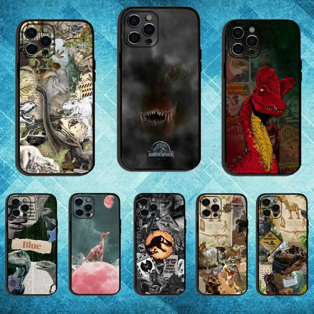 

Dinosaur fashion cool pattern design Phone Case For iPhone17,16,15,14,13,12,11 Plus,Pro Max Soft Black Cover