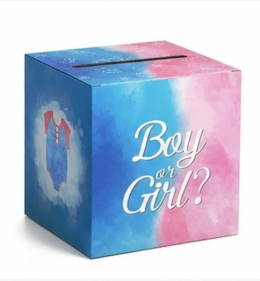 1Set Gender Reveal Voting Box Paper Party Decor Exquisite Workmanship Shower Voting Box Cards Gender Reveal Supplies