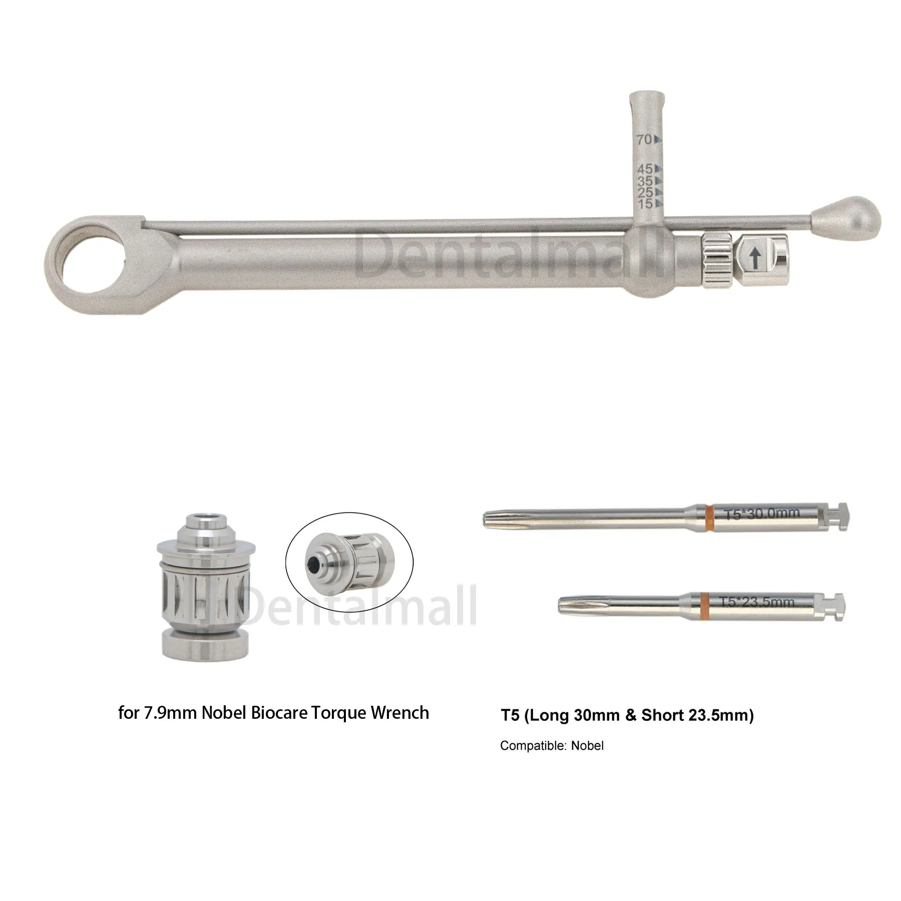 Dental Implant Torque Wrench Ratchet Screwdriver Adapter for NOBEL Unigrip Long & Short