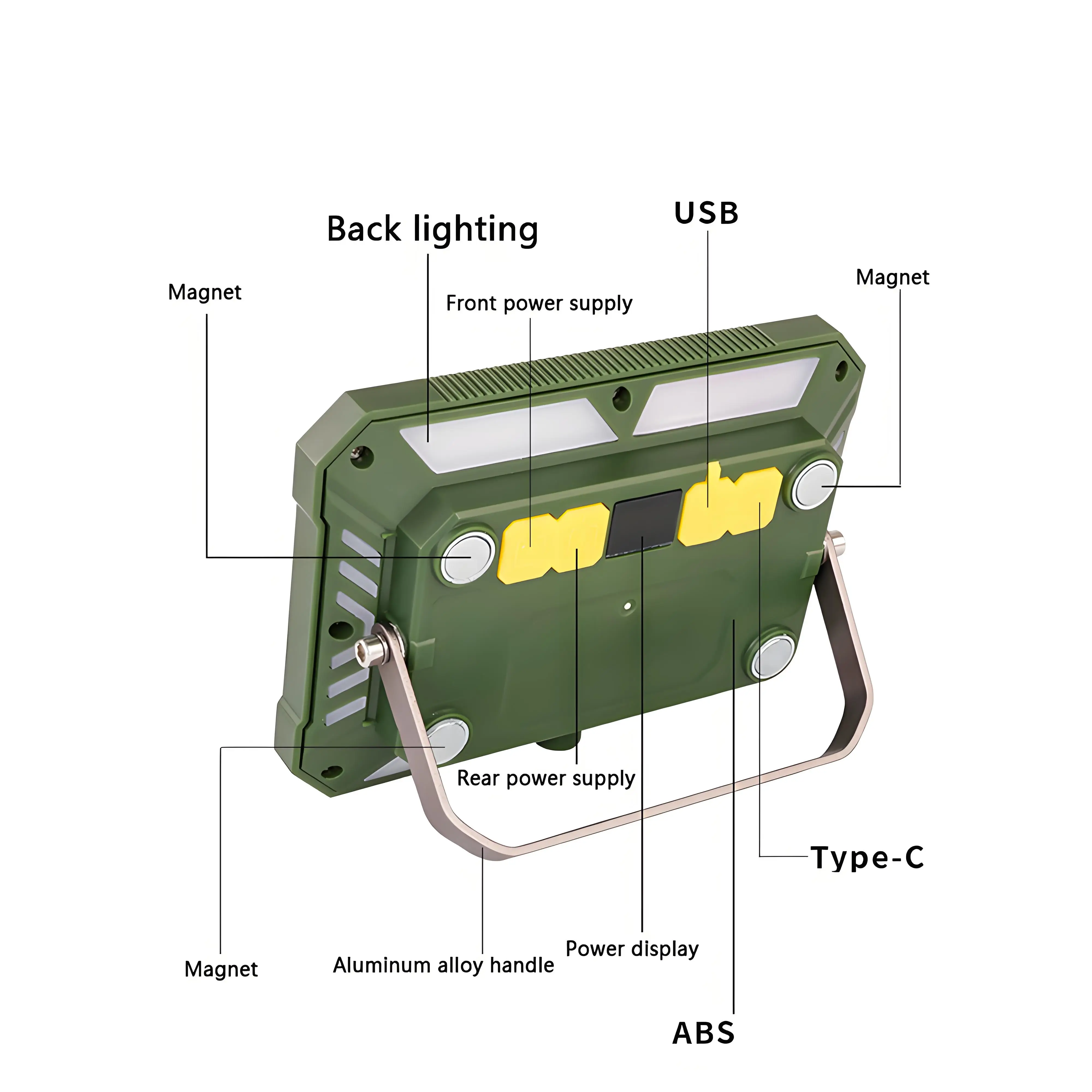 Rechargeable LED Camping Tent Light - High Power Waterproof Portable Hanging Flashlight, Outdoor Emergency Lighting for