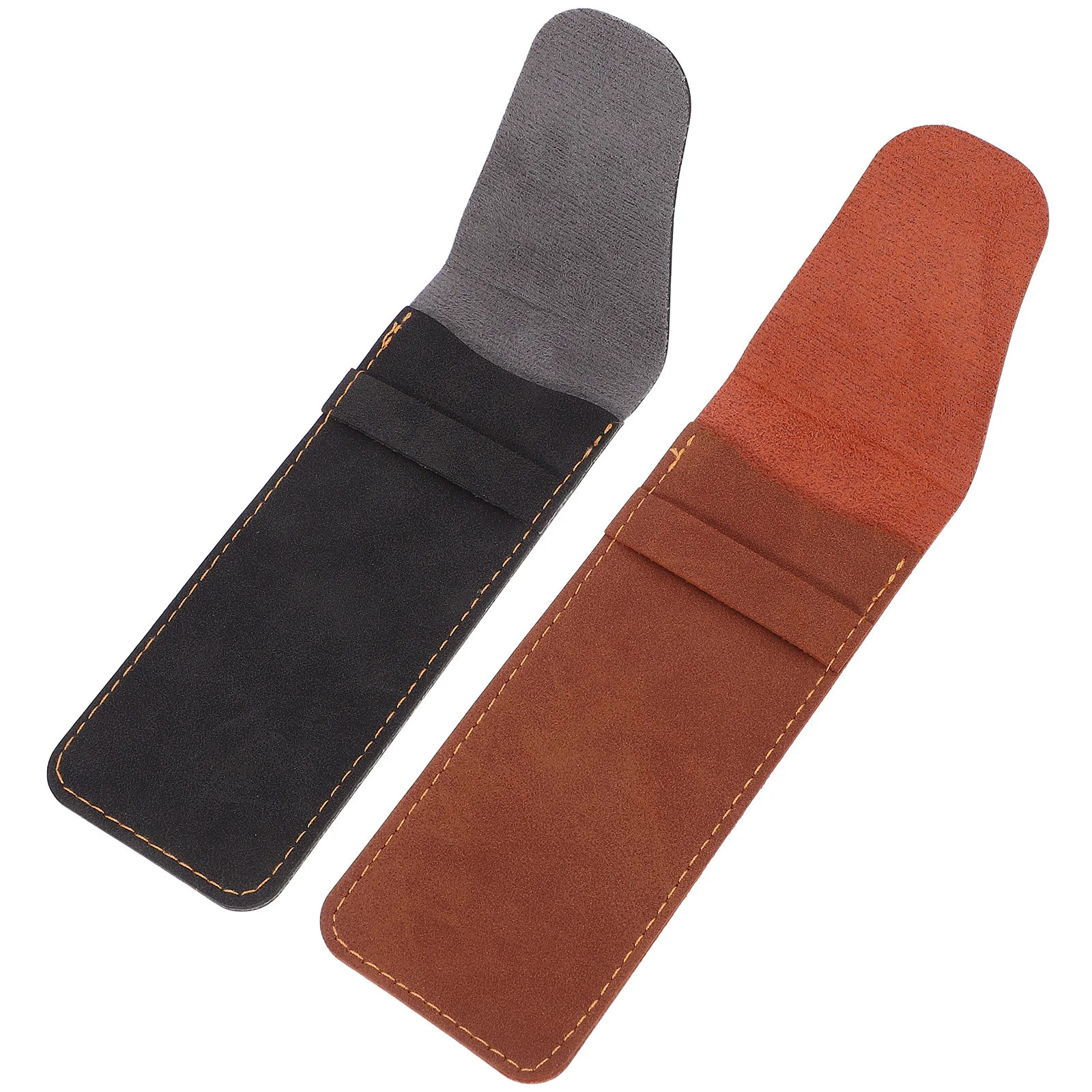 

2 Pcs Ballpoint Pen Pencil Case Protective Cover Fountain Pouch Sleeve Bracket Two Decorative Holder Man