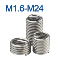 M1.6 M2 M2.5 M3.5 M4 M5 M6 M8 ~ M24 alambre en espiral de acero inoxidable juego de manguitos de casquillo de tornillo helicoidal insertos de rosca Kit de reparación de roscas