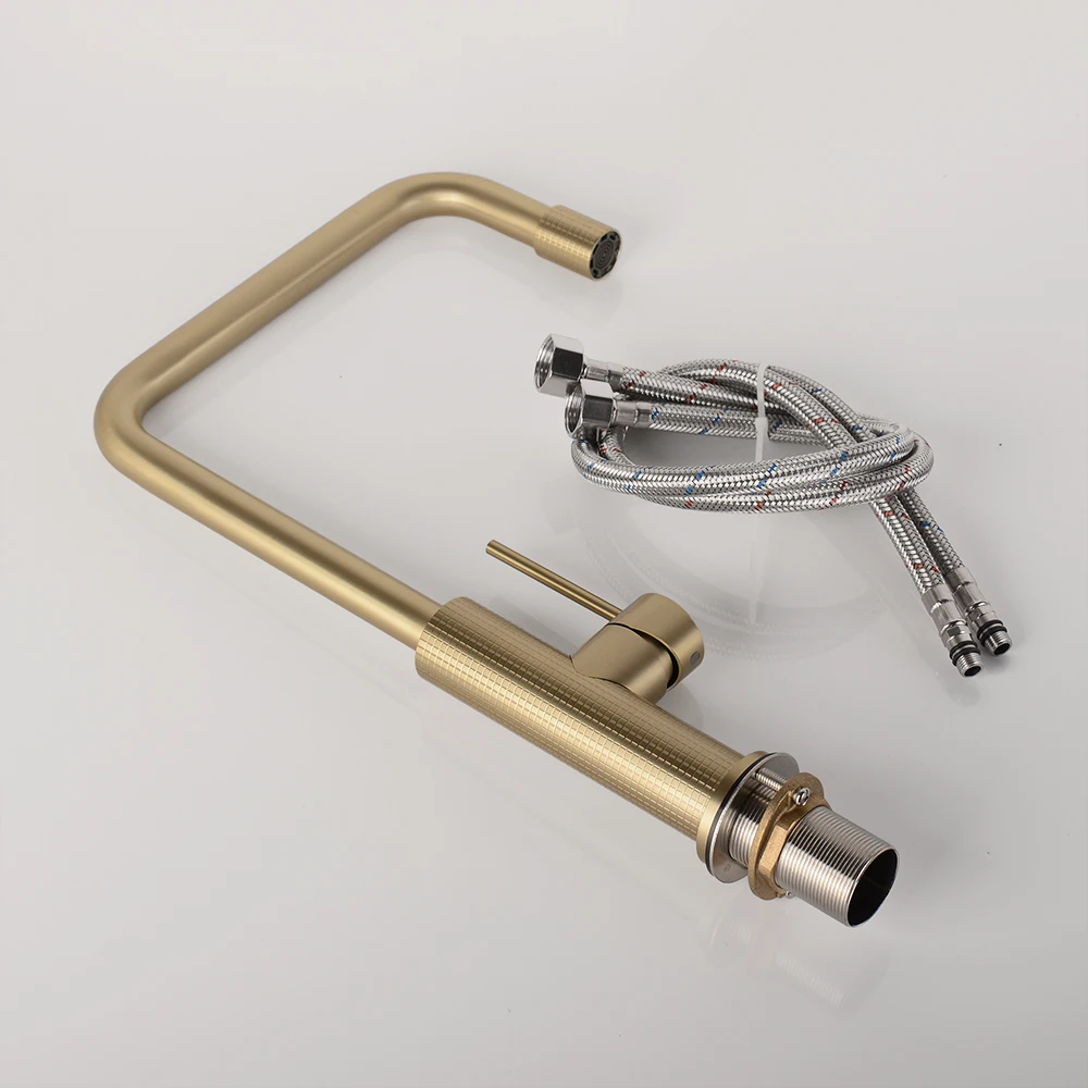 304 Stainless Steel Rotating Kitchen Sink Faucet Hot and Cold Water Mixer