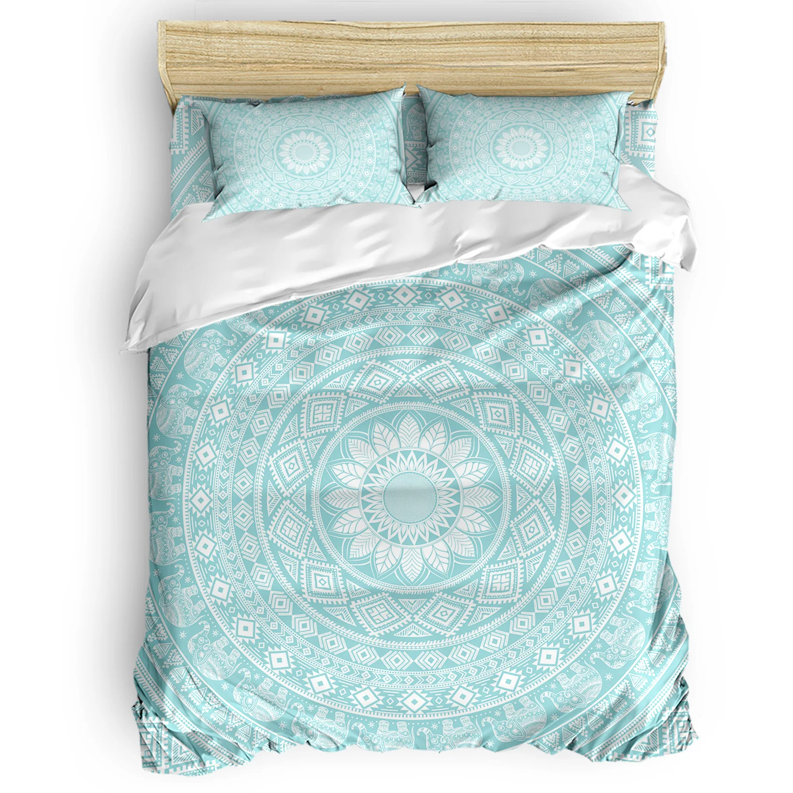 

Mandala Pattern Water Blue Comfortable Household Goods Bedroom Bed Luxury Duvet Cover 2/3/4 Pieces