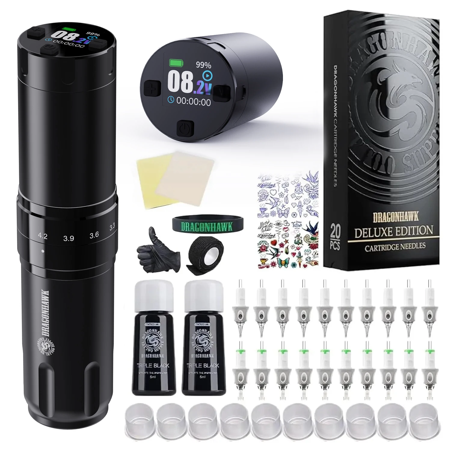Dragonhawk Máquina de Tatuaje Inalámbrica Completa
