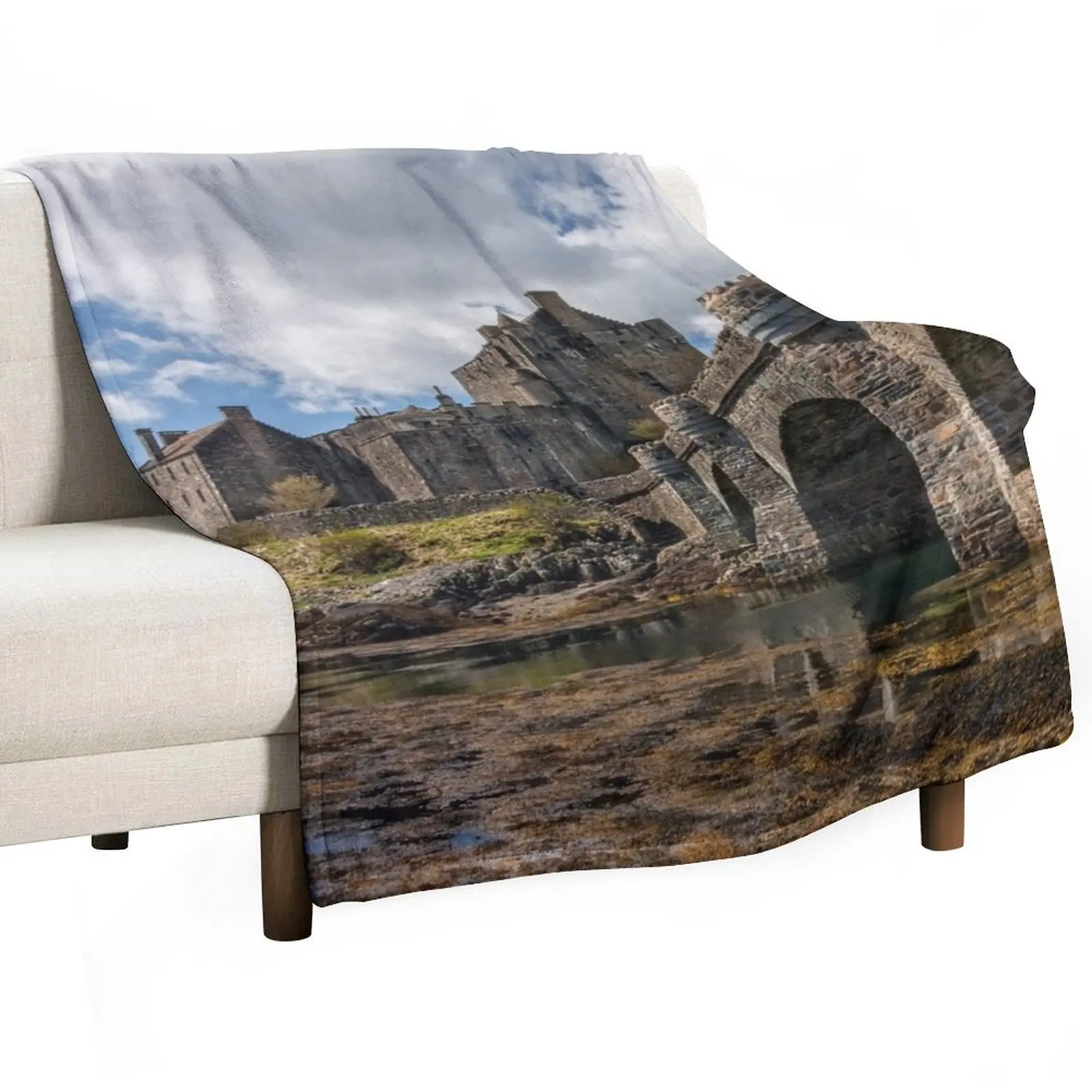 

Eilean Donan Castle and Bridge Loch Duich Scotland Throw Blanket blankets and throws Decorative Sofas Softest Blankets