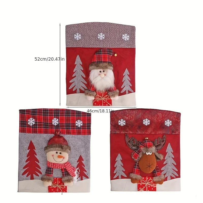 Festive Christmas Chair Covers: Adorable Gnome and Moose Designs for Your Dining Room