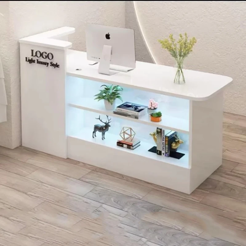 ديكورات مكتب الاستقبال الفاخرة الجمالية، مكتب الاستقبال الحديث، أثاث صالون الشعر