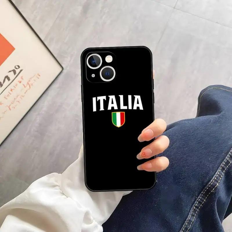 Flag Italy custodia per telefono per Iphone 14 13 Pro Max 12 Xr X Xs Mini 6 6s 7 8 Plus Se 2020 2022 accessori per telefoni cellulari di alta qualità