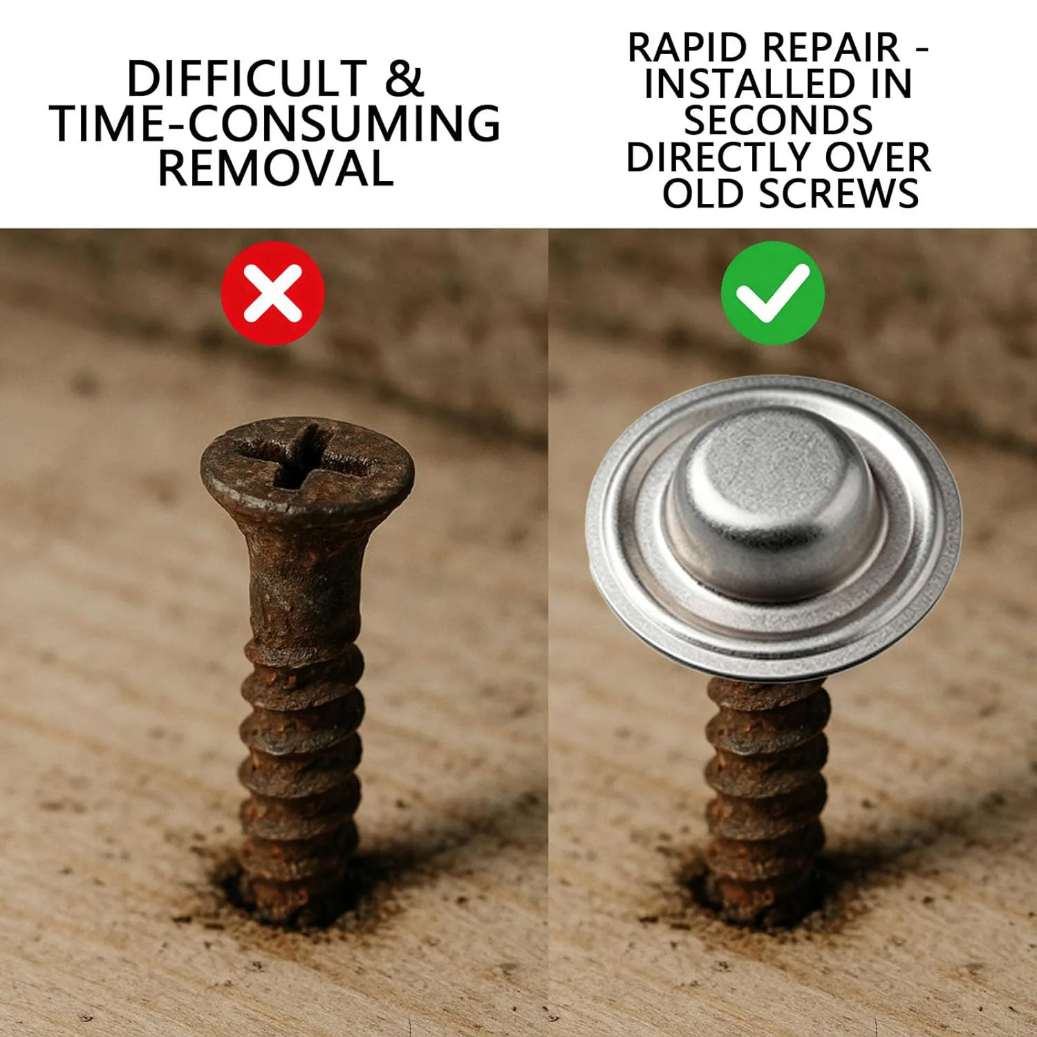 10PCS Metal Roof Bolt Caps, No Screw Removal Seals Over Existing Screws Heads Watertight Screw Caps for Outdoor Siding Garages view 4