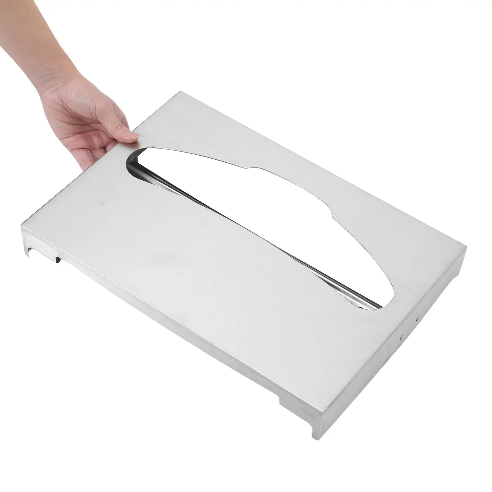 

Wall Mount Toilet Seat Cover Dispenser Large Capacity Waterproof Metal Storage Rack for Bathroom Hotel Washroom Toilet Seat