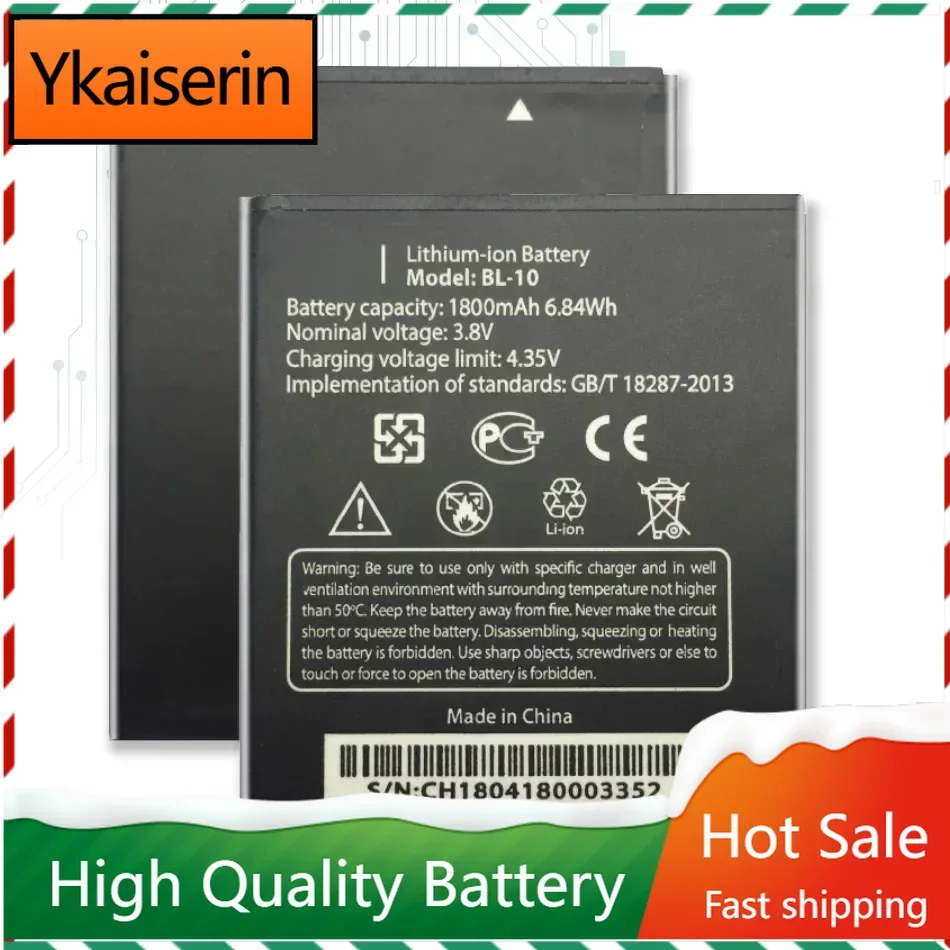 Polymer Li-ion Battery BL-10 For THL BL-10 BL10 T12 1800mAh