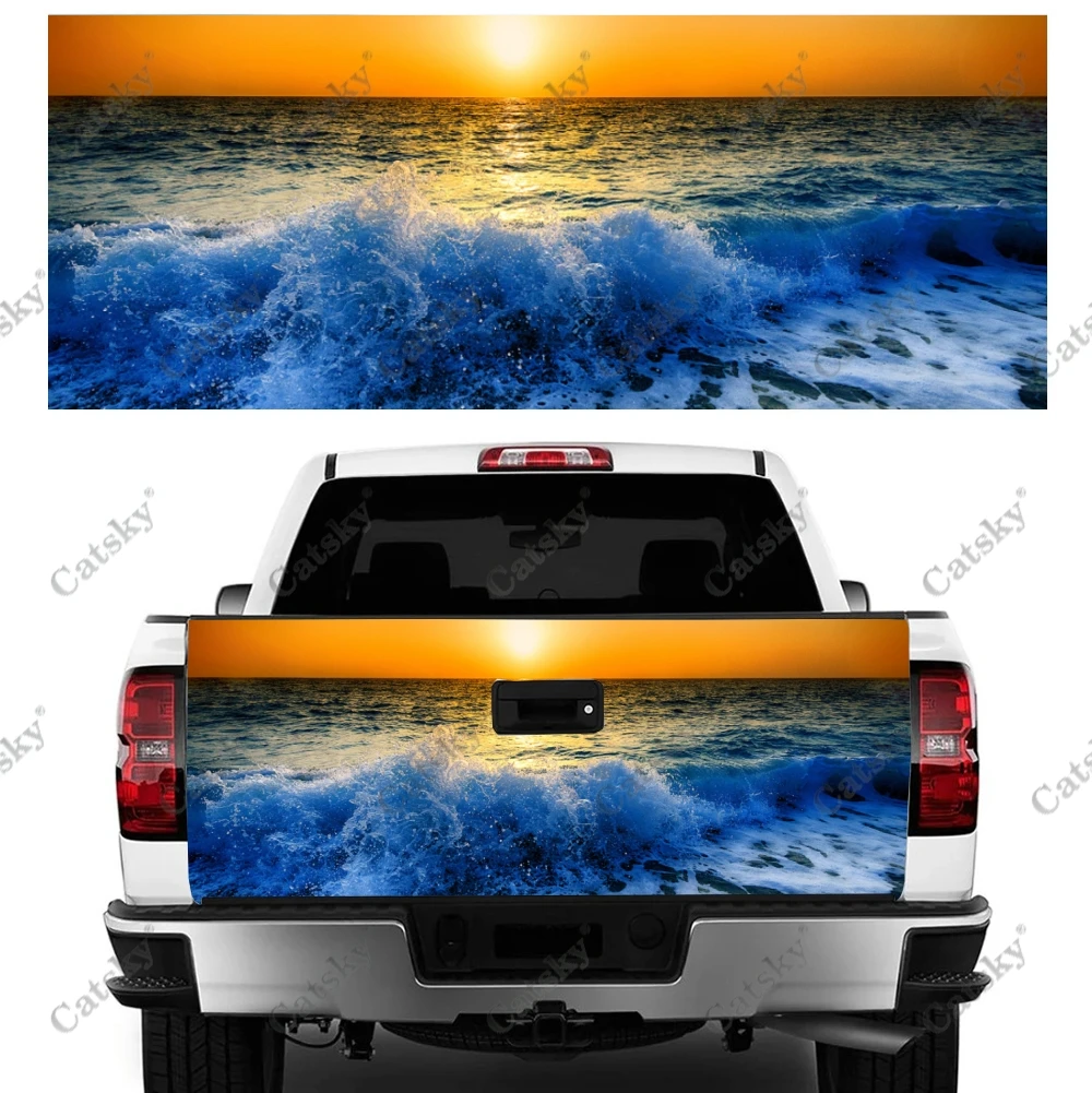 

sunset ocean Car Sticker Vinyl Rear Car Rear Modification Custom Fit SUV Car Painting Truck Decal