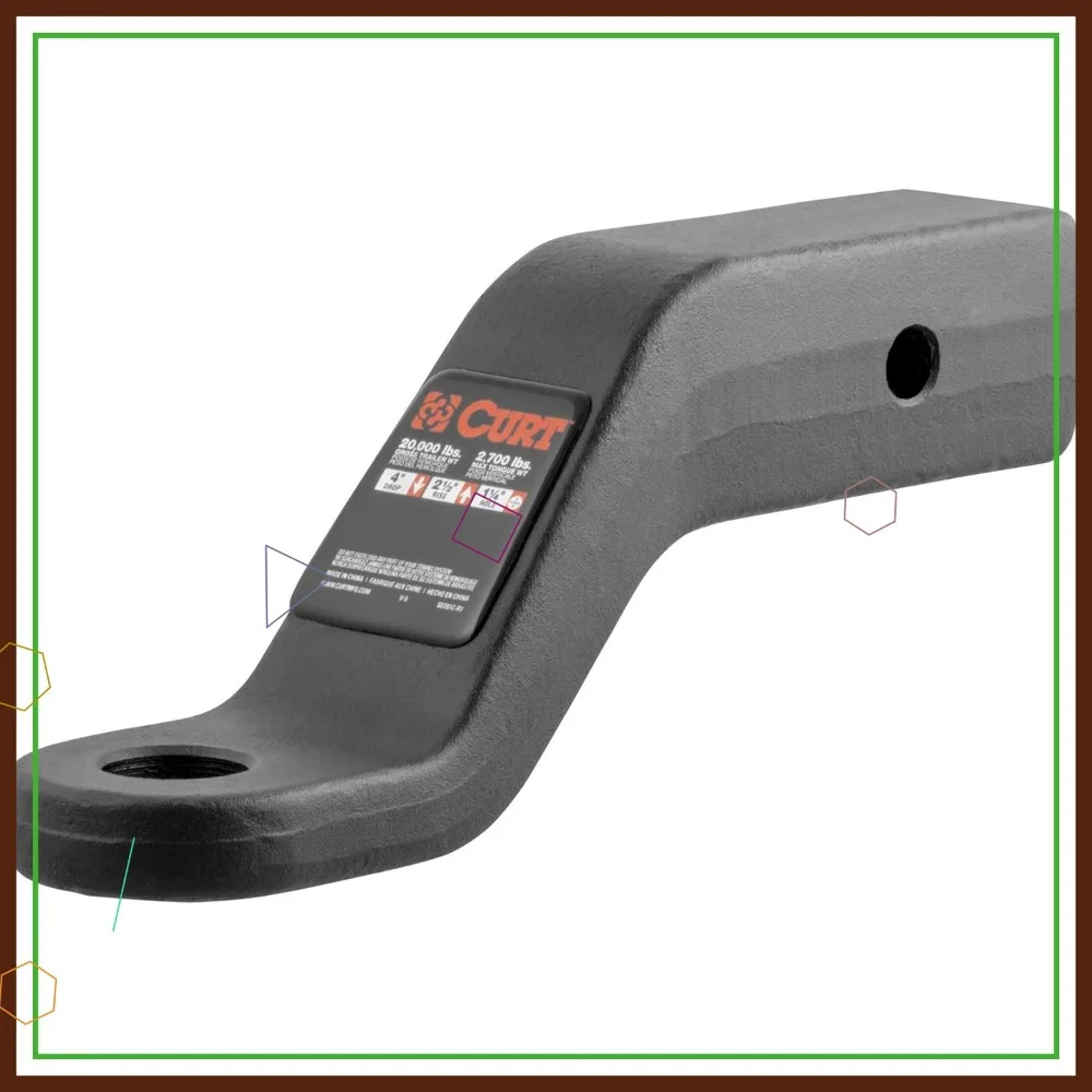 

Heavy-Duty Forged Trailer Hitch Ball Mount, 2-1/2-Inch Receiver, 20,000 lbs Capacity, 4-Inch Drop & 2-1/2-In Rise