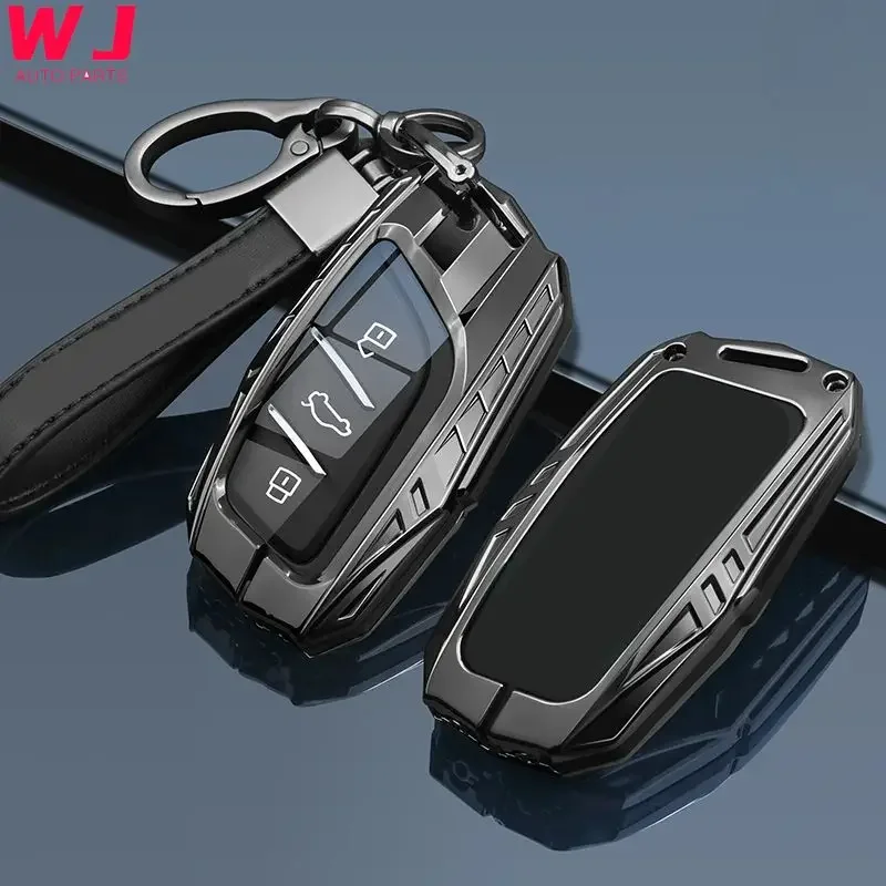 

Metal Car Remote Key Case Cover Shell Bag Housing Keychain Holder Fob For MG New ZS EV MG4 MULAN EHS MG5 MGi5 MG6 EZS 2024