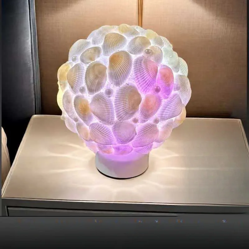 

Creative Handmade Shell Night Light DIY Glowing Ocean Decor For Bedside Table Romantic Atmosphere Lamp Unique Birthday Gift Idea