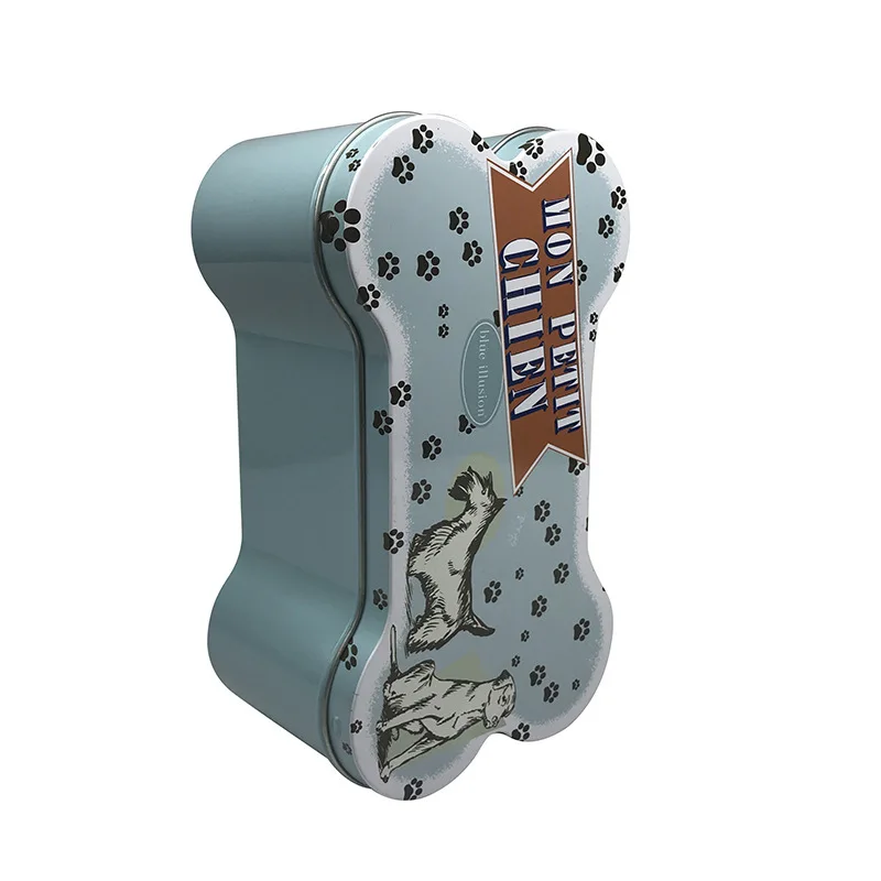 

#For free sample tin box 210 * 120 * 80MM bone-shaped tin can-shaped candy tin box for sale factory tinplate box