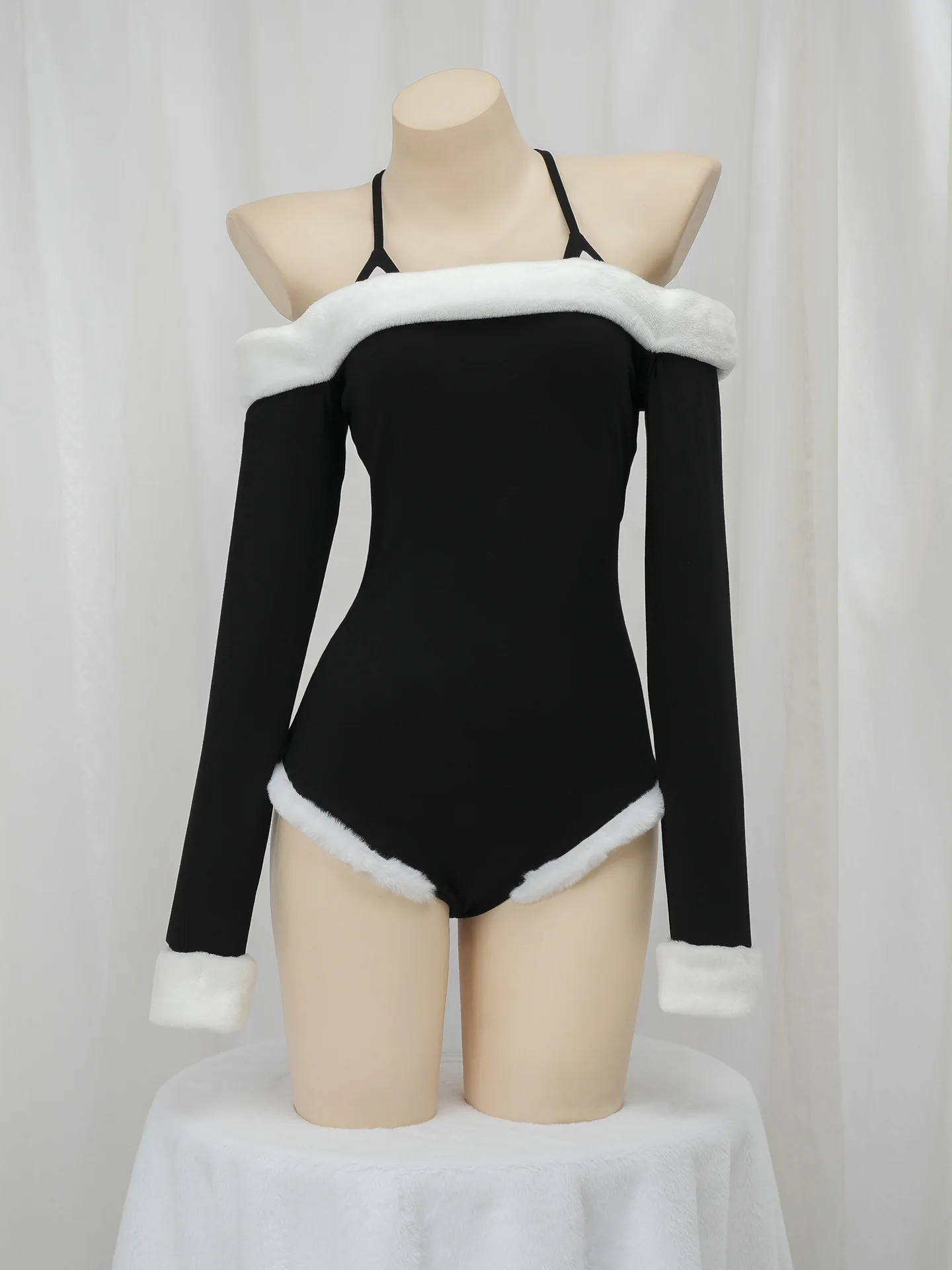 

Sexy Long Sve Plu Onesie Women's Rabbit Girl Cosplay Low Waist ort Pants Underwear Tight Fit Pure Desire Hanging Ne