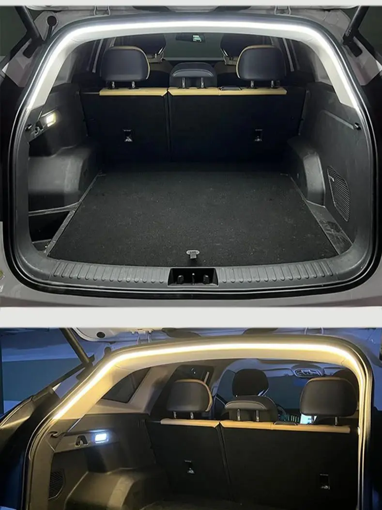2m/4m Kofferraum Lichtleiste Flexible PVC Weiche Led-Lichtleiste Versteckte Kofferraum Automatische Induktionslampe Universal für SUV/Mpv