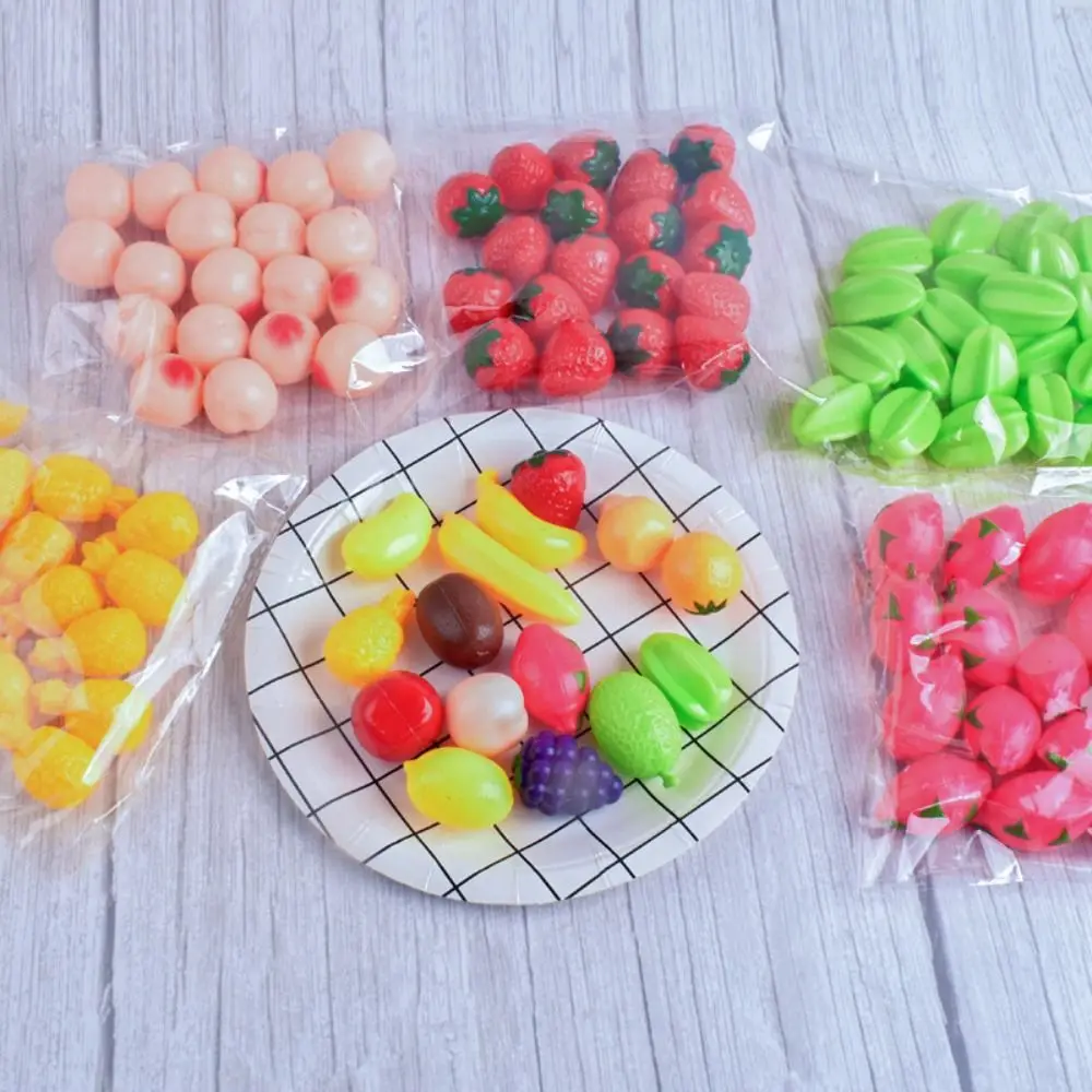 

20pcs Lifelike Mini Simulation Food Model Strawberry Banana Artificial Fruits Model Cute Pineapple Simulation Kitchen Toy
