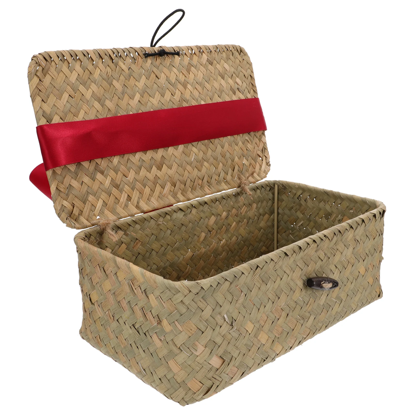 

Straw Woven Woven Storage Basket Desktop Box Home Storage Seagrass B Container Bedroom ganizing Basket Living Room Decor