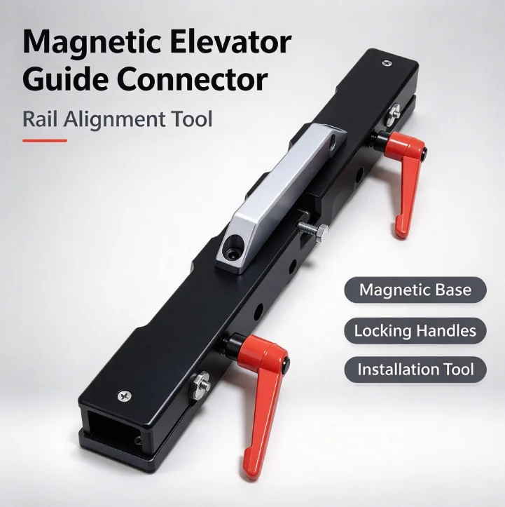 Magnetic Elevator Guide Rail Alignment Tool Jointing Fixture Knife Edge Straight Ruler Installation Calibration Accessory