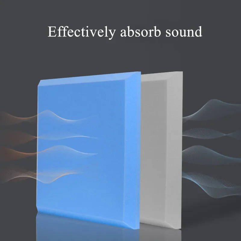 4PCS 50X50cm Studio Acoustic Foam Square Soundproof Foam Sound Absorption Treatment Flat Panel Protective Sponge 3/5cm Thickness