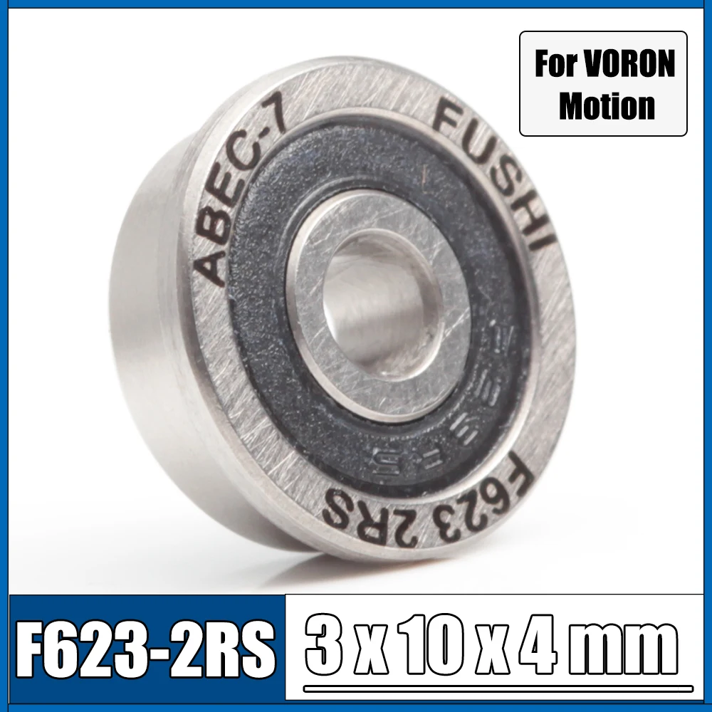 F623RS łożysko 3*10*4mm ABEC-7 10 sztuk, F623-2RS zawór kulowy kołnierzowy łożyska dla VORON 0 ruch, zastosowanie w A/B jednostki napędowe koła XY wspólne