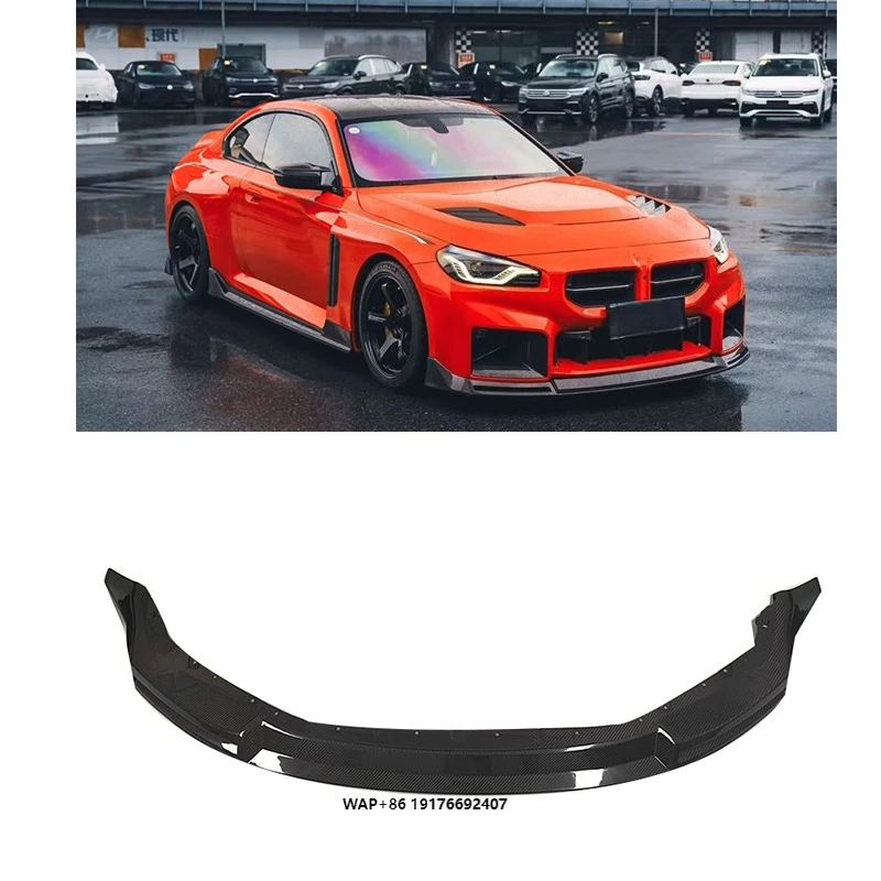 

Dry Carbon Fiber V Style Front Bumper Lip Auto Parts Upgrade for 2023 ’BMW M2 G87 Front Splitter Lip Perfect Fitment