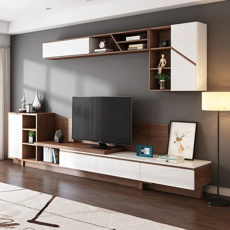 

Hot Sale Living Room Furniture MDF High Gloss Storage Sectional Modern TV Stand Wood Cabinet high quality