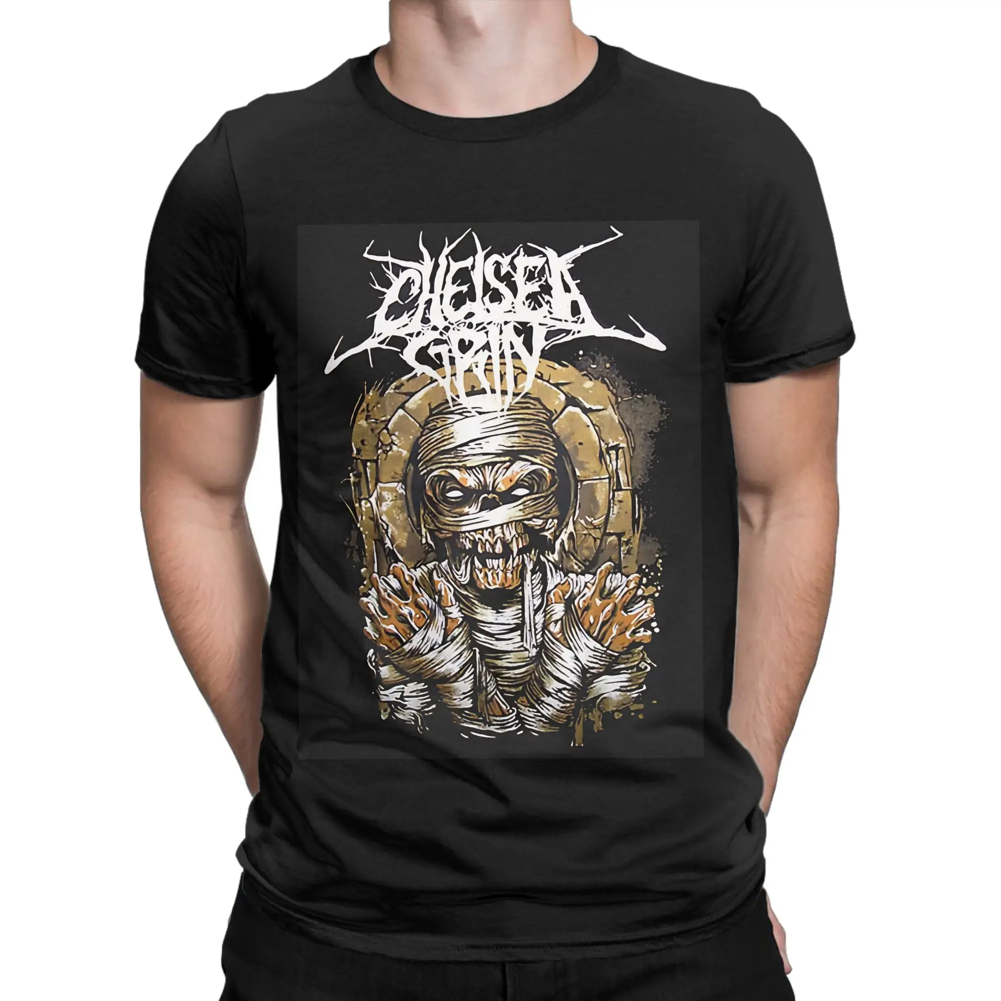 chelsea grin fans99 Funny 100% Cotton T-Shirt Chelsea Grin Tops Tees For Men