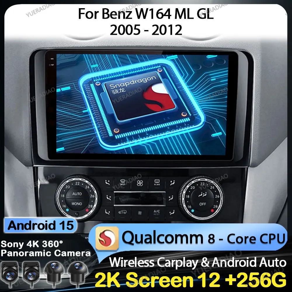 

Android 15 Car Radio For Mercedes Benz GL ML W164 GL320 ML350 ML500 X164 GL35 GL45 GL450 2005 - 2012 Multimedia Player 4G WIFI