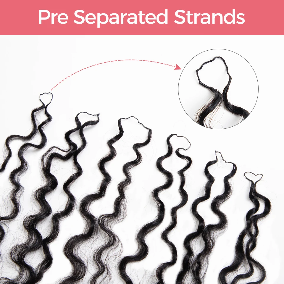 Sleek Curly Miracle Knots Natural Black Feather Crochet Human Hair Burmese Curly Crochet Weave Hair Extension