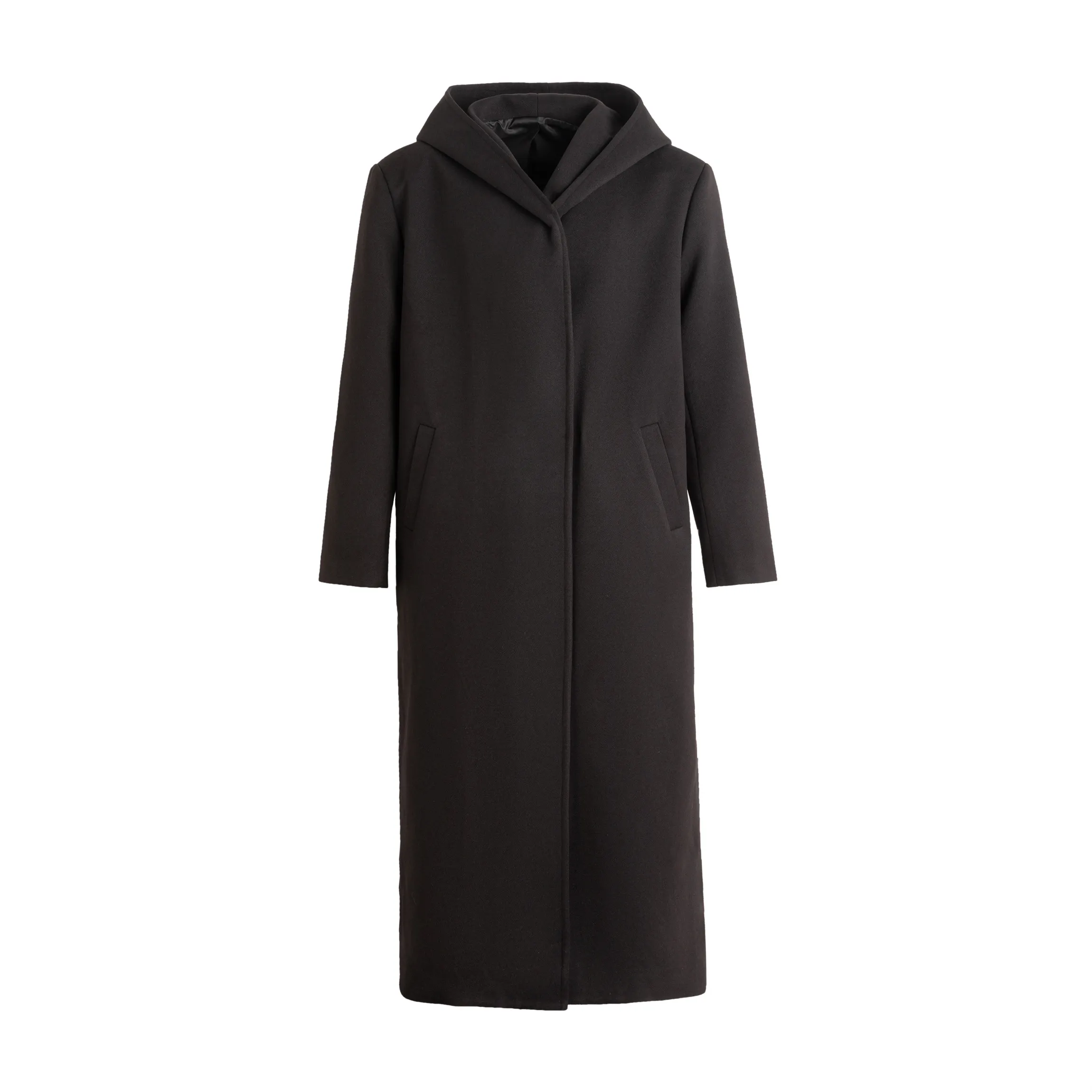 High Street Wool Long Coats Men's Winter Warm Wizard Hat Coat Medium Length Cloak Cross Streetwear Fashion Woolen Coat