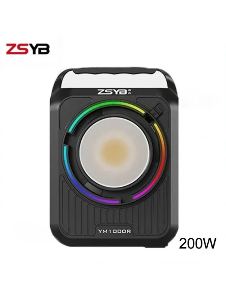 

ZSYB YM1000R 200 Вт COB светодиодный заполняющий светильник RGB 2700K-5800K профессиональный прожектор для фотосъемки и видео лампа управления через приложение для видеоблога