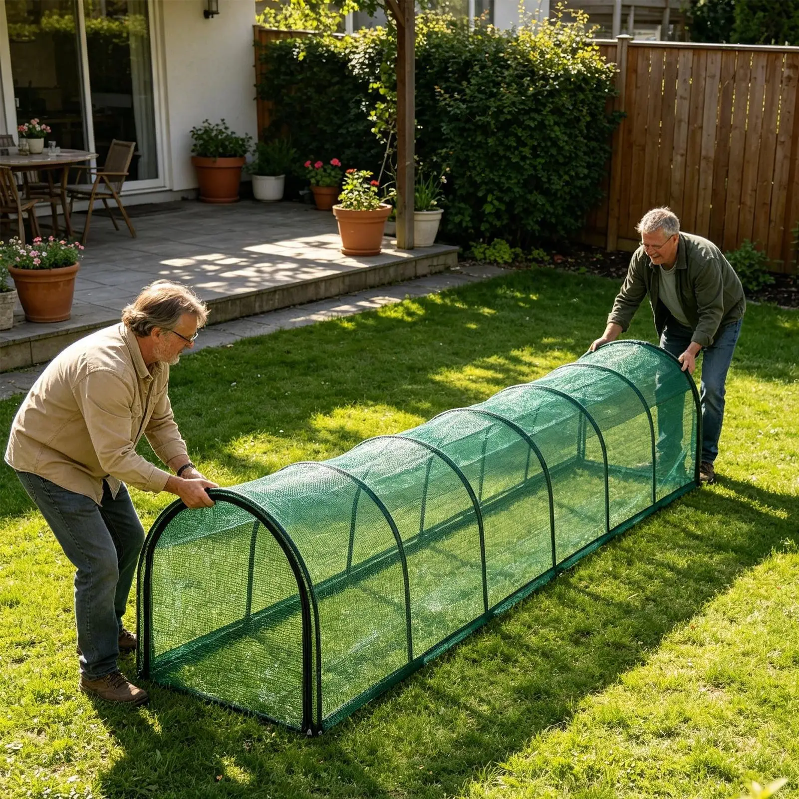 Foldable Chicken Tunnel Foldable Outdoor Tunnel Enclosure With Frame Small Chicken Coop For Garden Yard Patio Deck Balcony Farm