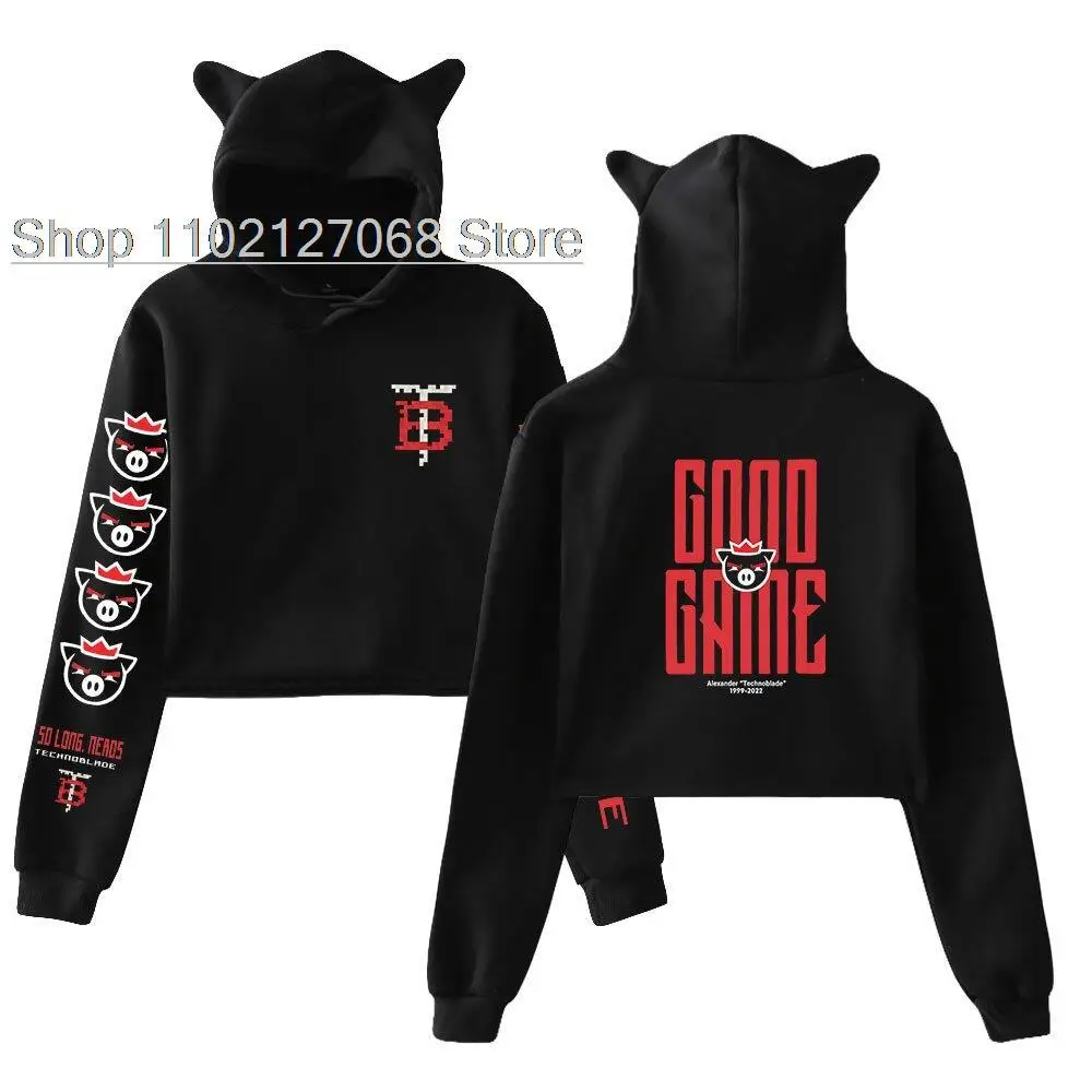 

2022 Hot Sale Technoblade Merch TECHNOBLADE Agro Cat Hoodie Sweatshirts Unisex Pullover 2D Women-Clothes Tops