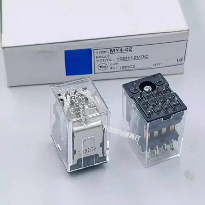 

（Brand New Original）1pcs/lot 100% original genuine relay:MY4-02 100/110VDC 110V 5A 14pins