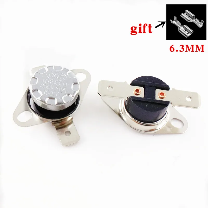 1PCS Normally Open KSD301 10A 250V 0-160 degree Normally Closed Bakelite KSD-301 Temperature Switch Thermostat Sensor 50 60 65