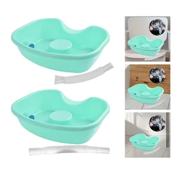 Hair Washing Basin Mobile Shampoo Basin Daily Living Aids Shampoo Bowl Rinse Basin for Salon Injured Disabled Patients Children