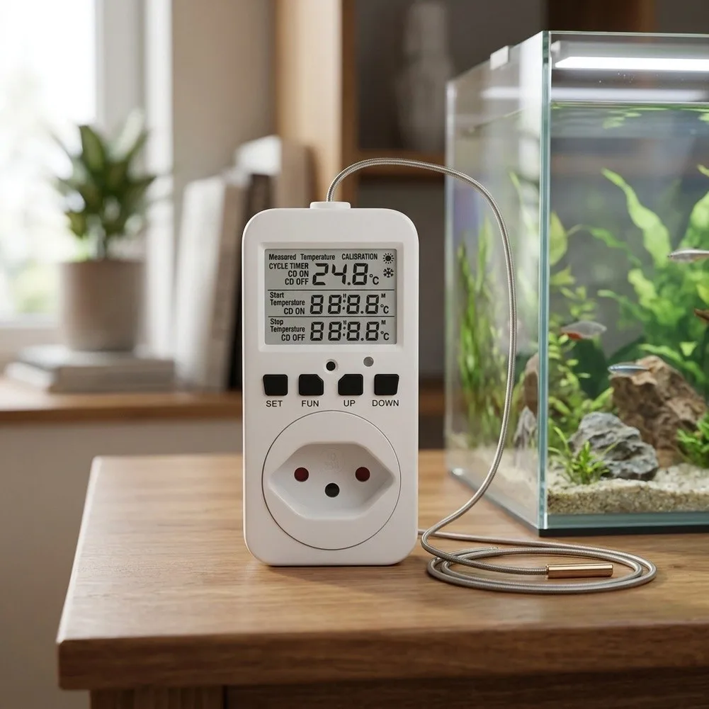 As Picture Temperature Controller Heating Timer Device Heating Cooling Controller ABS Plastic Housing As Picture