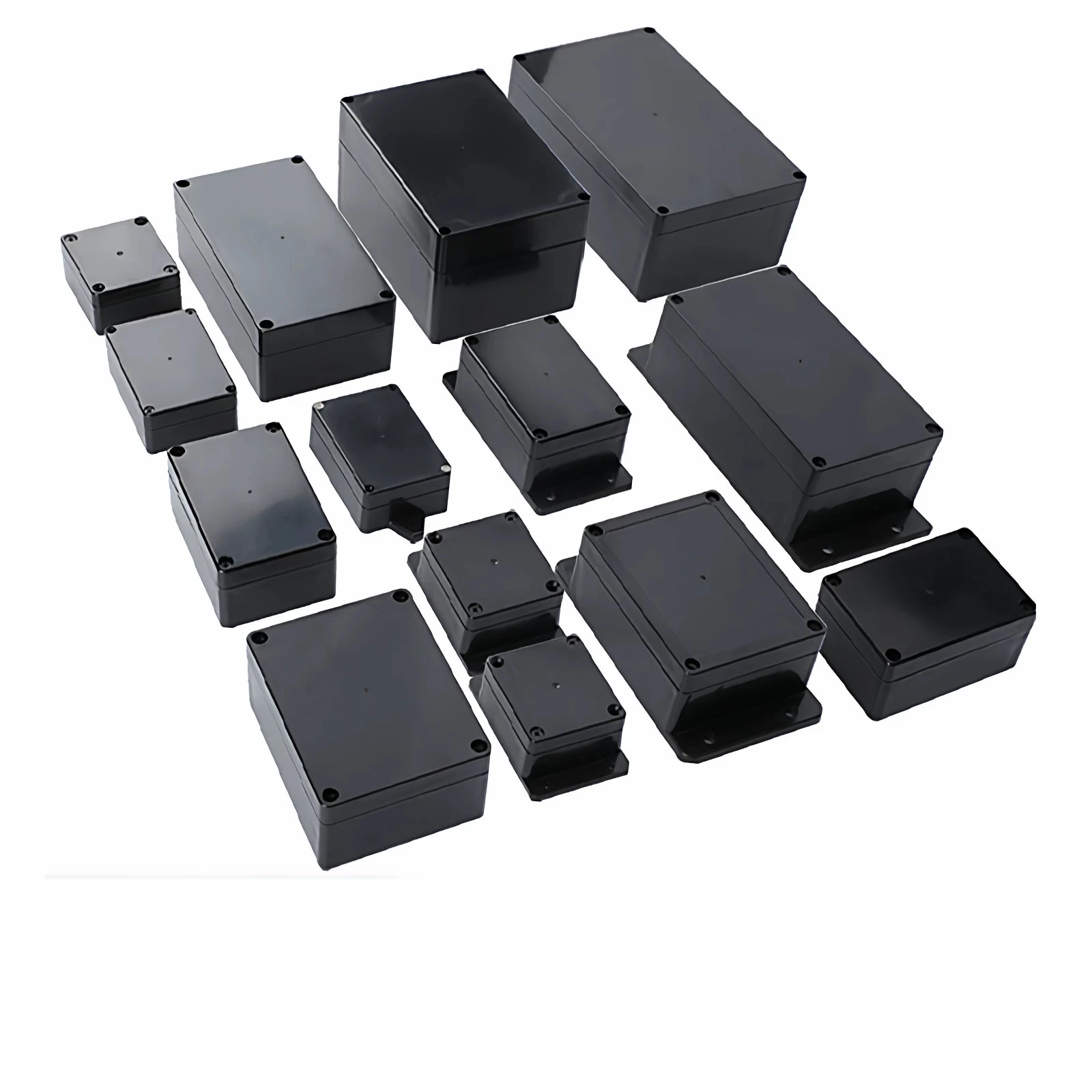 Indoor Black Plastic Power Supply Waterproof Box Electrical Switch Button Box Outdoor Lithium Battery Breakout Box