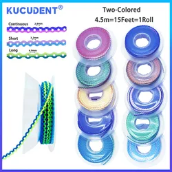 KUCUDENT 15 Feet/Roll Dental Orthodontic Powerchain For Teeth Braces Elastic Ultra Power Chains Rubber Bands Dentistry Tools