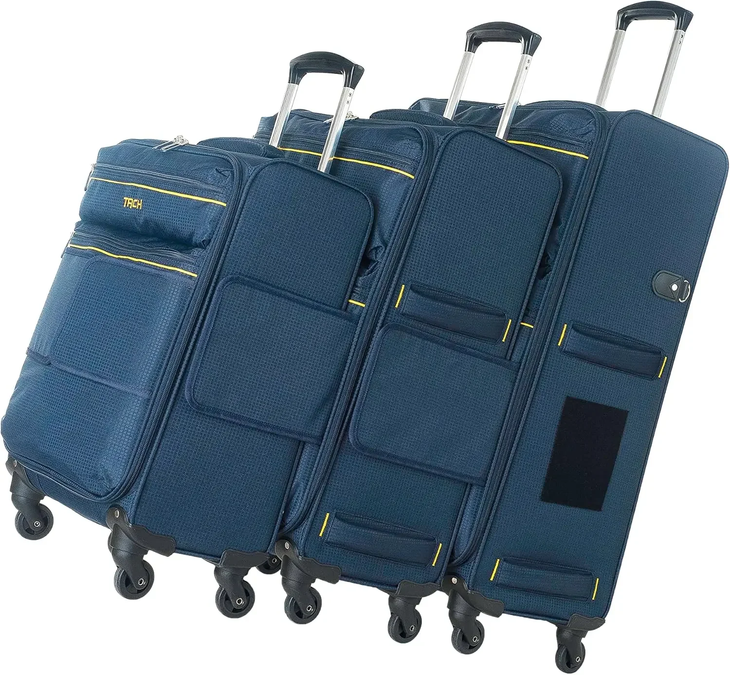 

Tach LITE Soft Connectable 3 Piece Luggage Set - 20, 24 & 28 inch Luggage | Patented Built-In Connecting System | Rolling