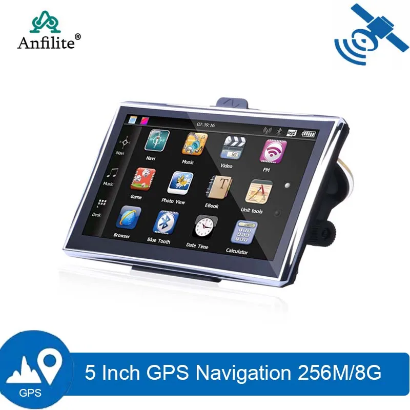 5 inch Car Navigation MTK wince 6.0 GPS Navigation FM/8GB/DDR 256M Newest South America Maps Russia Europe vehicle GPS Navigator