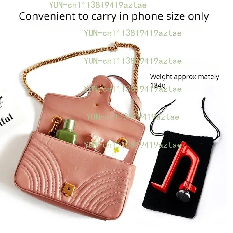 Security Alarm Door Blocker, Safety Anti‑Pry Stopper Device for Home Hotel Rental Room Personal Protection