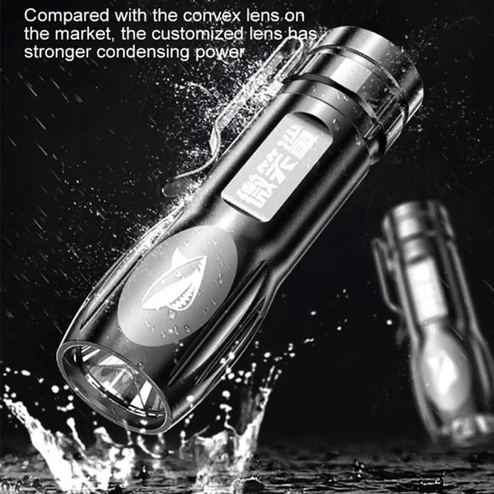 Mini High Power Torch Zoom Focus  Led Flashlight Torch Lamp Lantern USB Rechargeable Adjustable Penlight Waterproof Led Lights