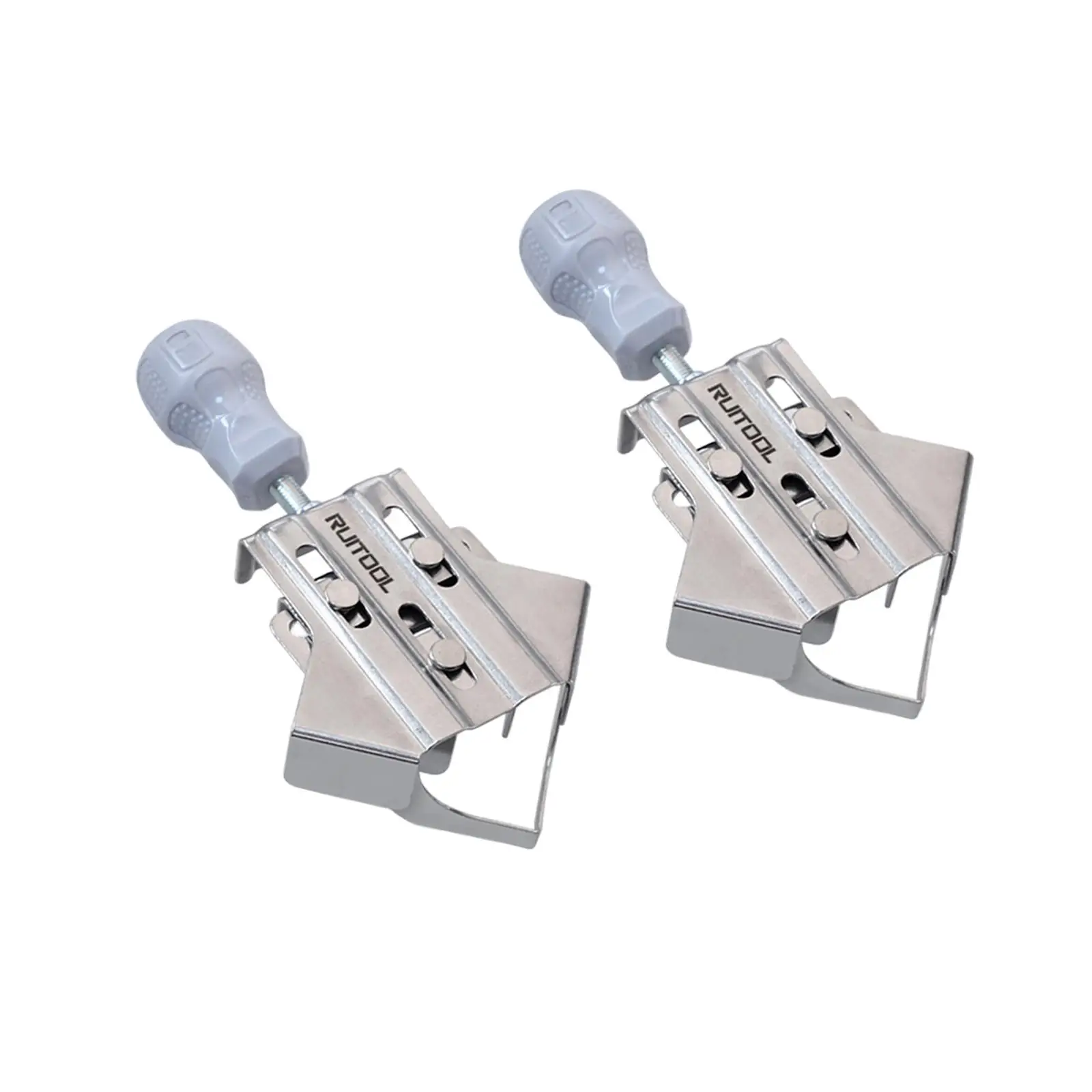 2 Pieces Woodworking 90 Right Angle Clamps Adjustable Frame Clamps Stainless Steel for Cabinet Making Rust Resistance